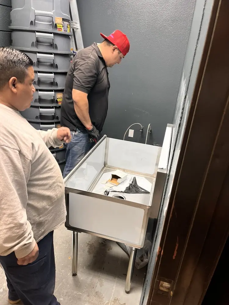 Commercial plumbing and sink installation in Chackbay